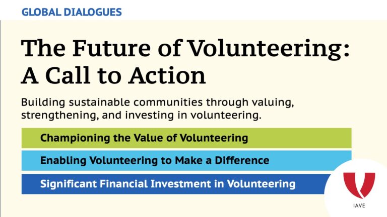 Presentation slide: the Future of Volunteering: